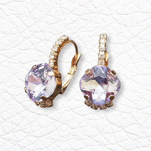 Серьги "Krēta (Violet)" с кристаллами Preciosa™